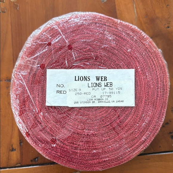 Other - Red Lions Web Ribbon Roll